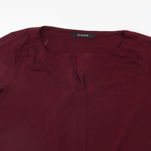 Evans Womens Purple   Basic Blouse Size 14