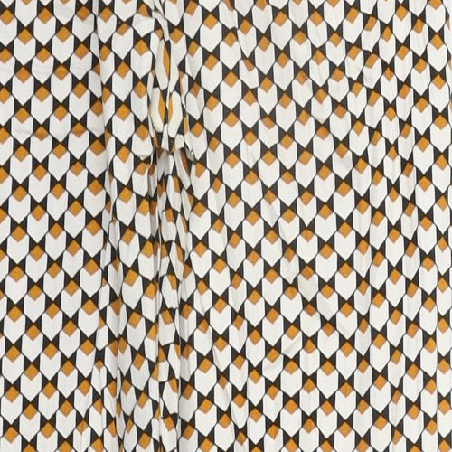 H&M Womens Orange Geometric  Trousers  Size 12 L27 in