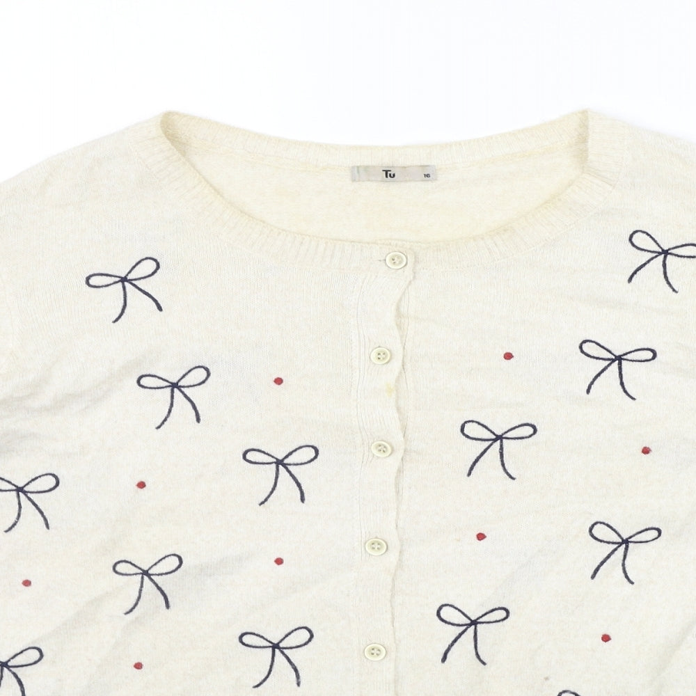 TU Womens Beige   Pullover Jumper Size 16