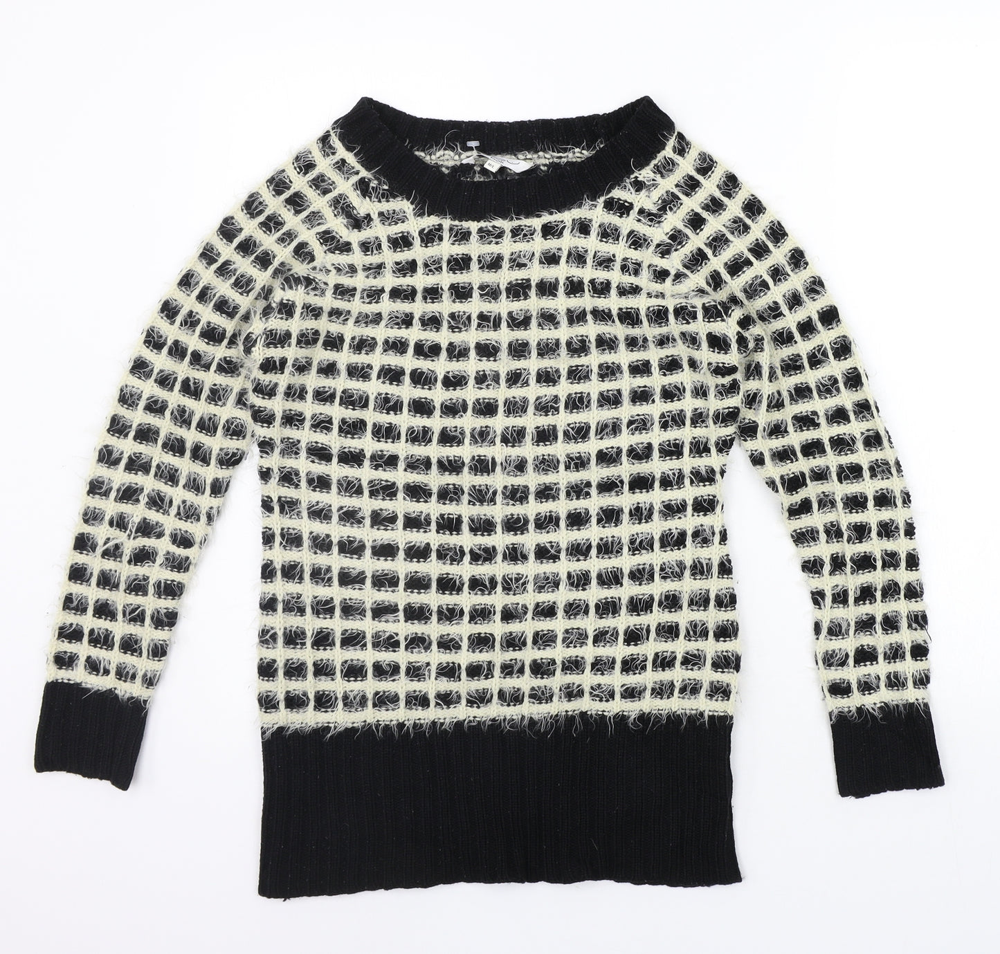 New Look Womens Black Geometric  Jumper Dress  Size M