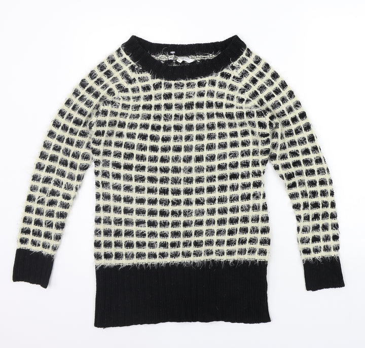 New Look Womens Black Geometric  Jumper Dress  Size M