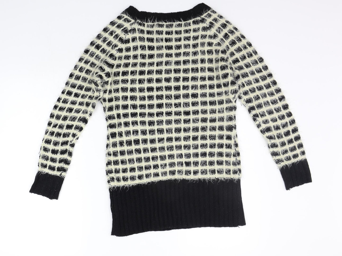 New Look Womens Black Geometric  Jumper Dress  Size M