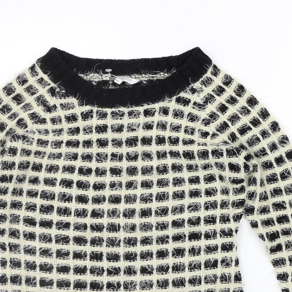 New Look Womens Black Geometric  Jumper Dress  Size M