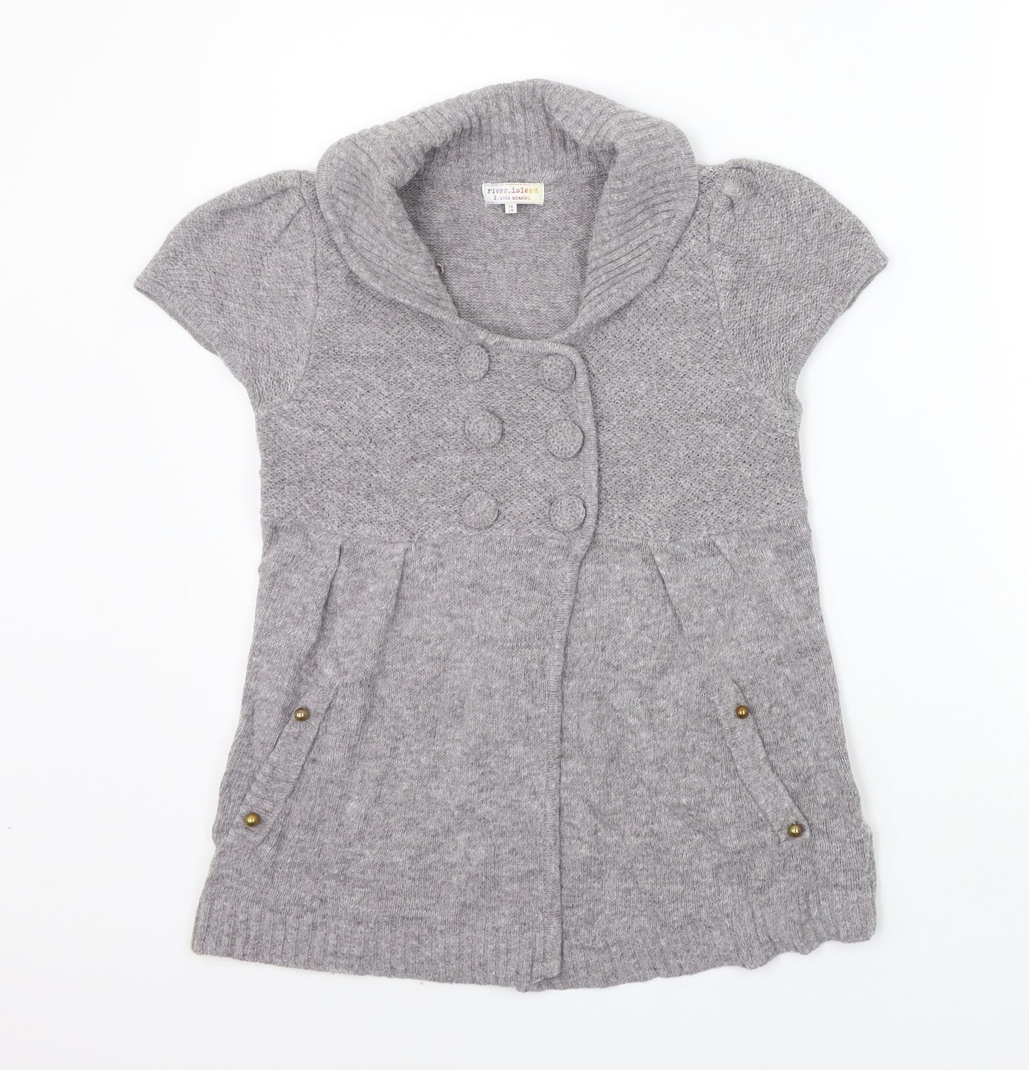 River Island Womens Grey   Cardigan Jumper Size 10