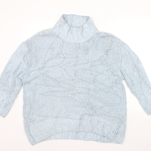 Marks and Spencer Womens Blue   Henley Jumper Size S