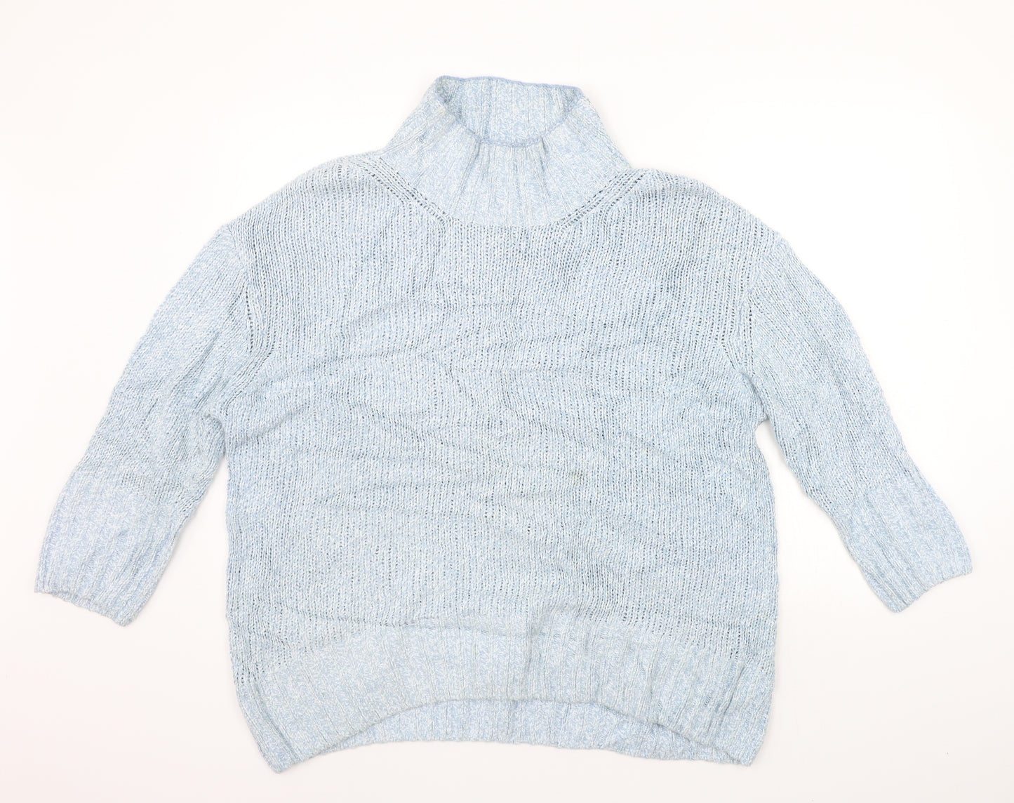 Marks and Spencer Womens Blue   Henley Jumper Size S