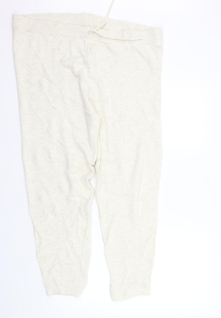 Dorothy Perkins Womens Beige Jogger Trousers Size 16 L27 in - Elastic Waist Band