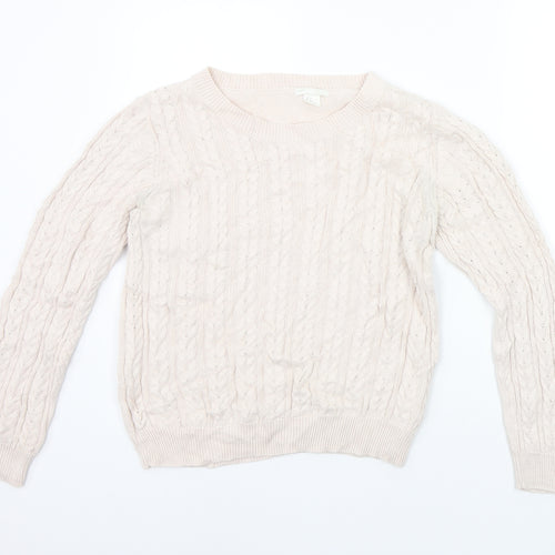 H&M Womens Beige   Pullover Jumper Size M