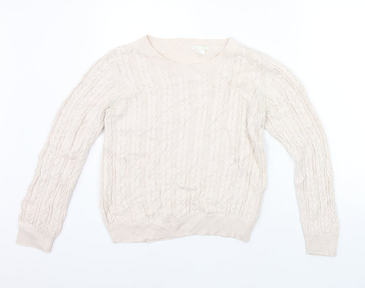 H&M Womens Beige Pullover Jumper Size M