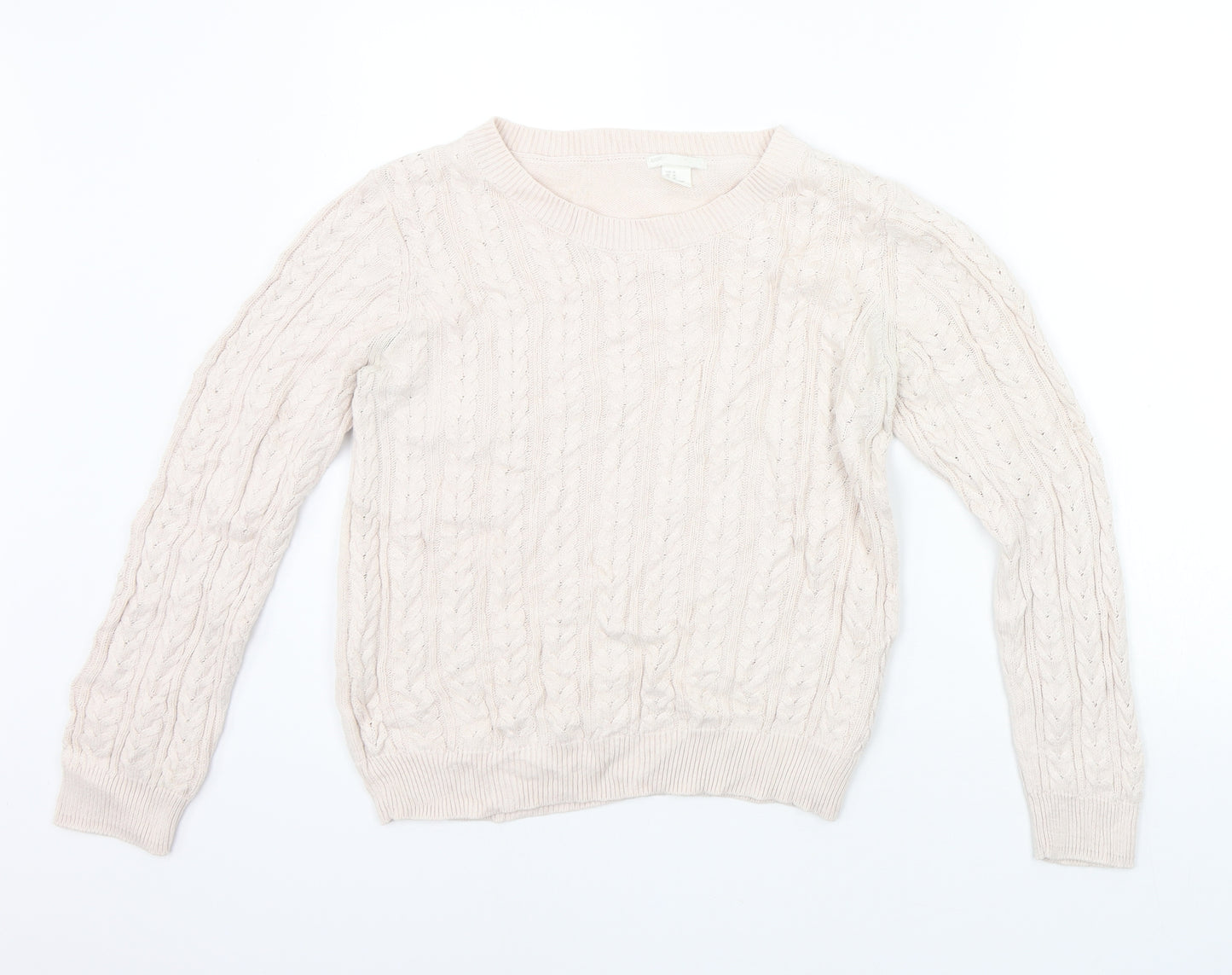 H&M Womens Beige   Pullover Jumper Size M