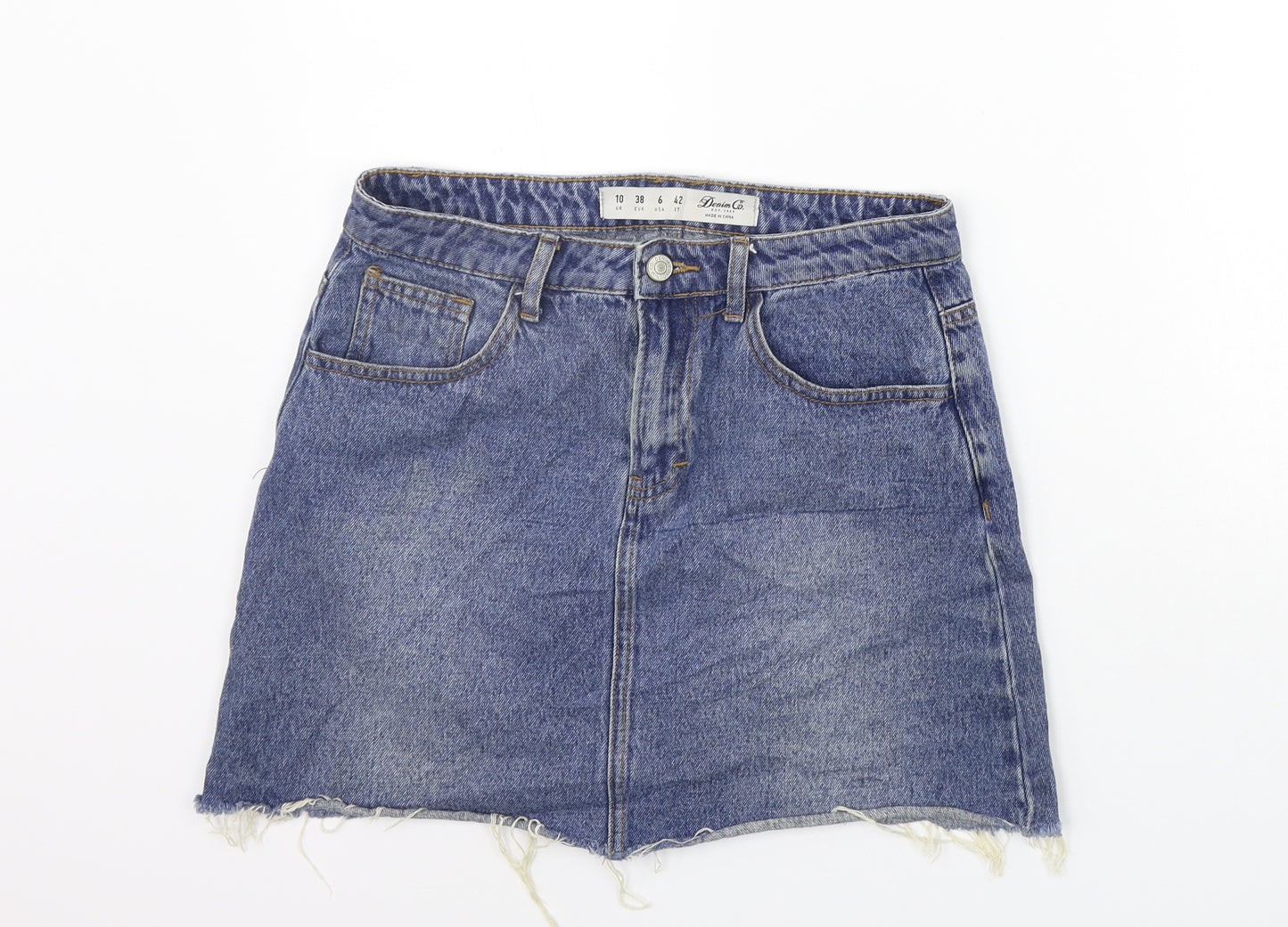 deniem co Womens Blue   A-Line Skirt Size 10