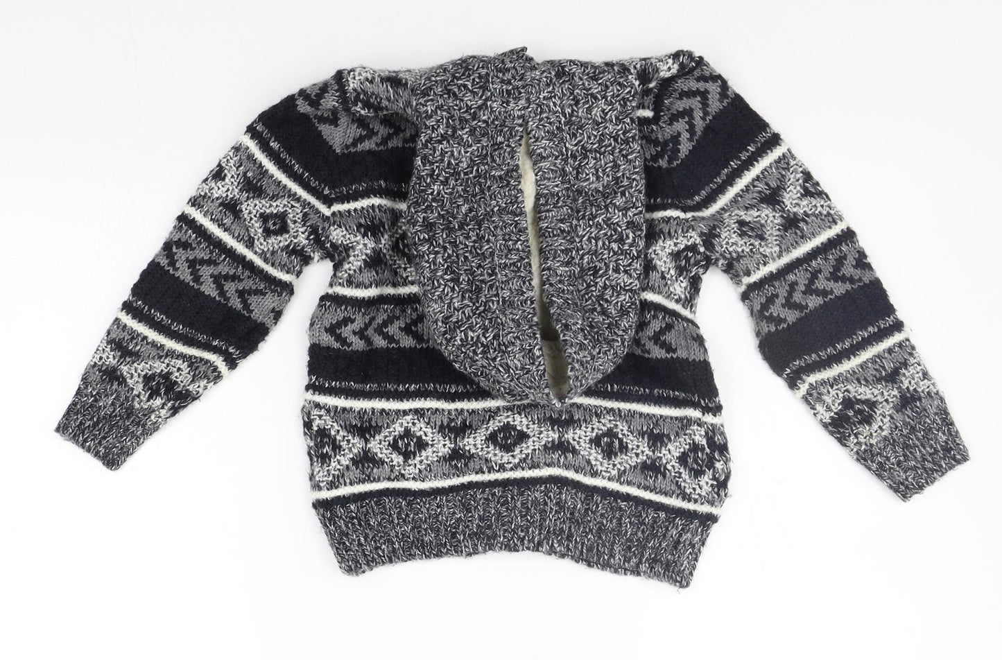 George Boys Green Geometric  Cardigan Hoodie Size 3-4 Years