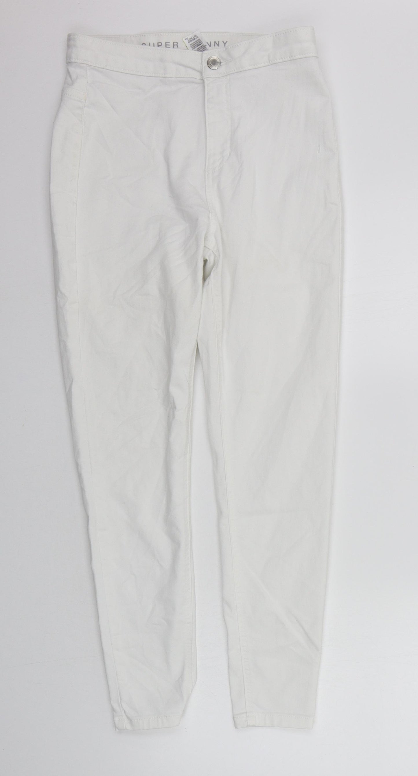 Marks and Spencer Womens White   Trousers  Size 10 L25 in