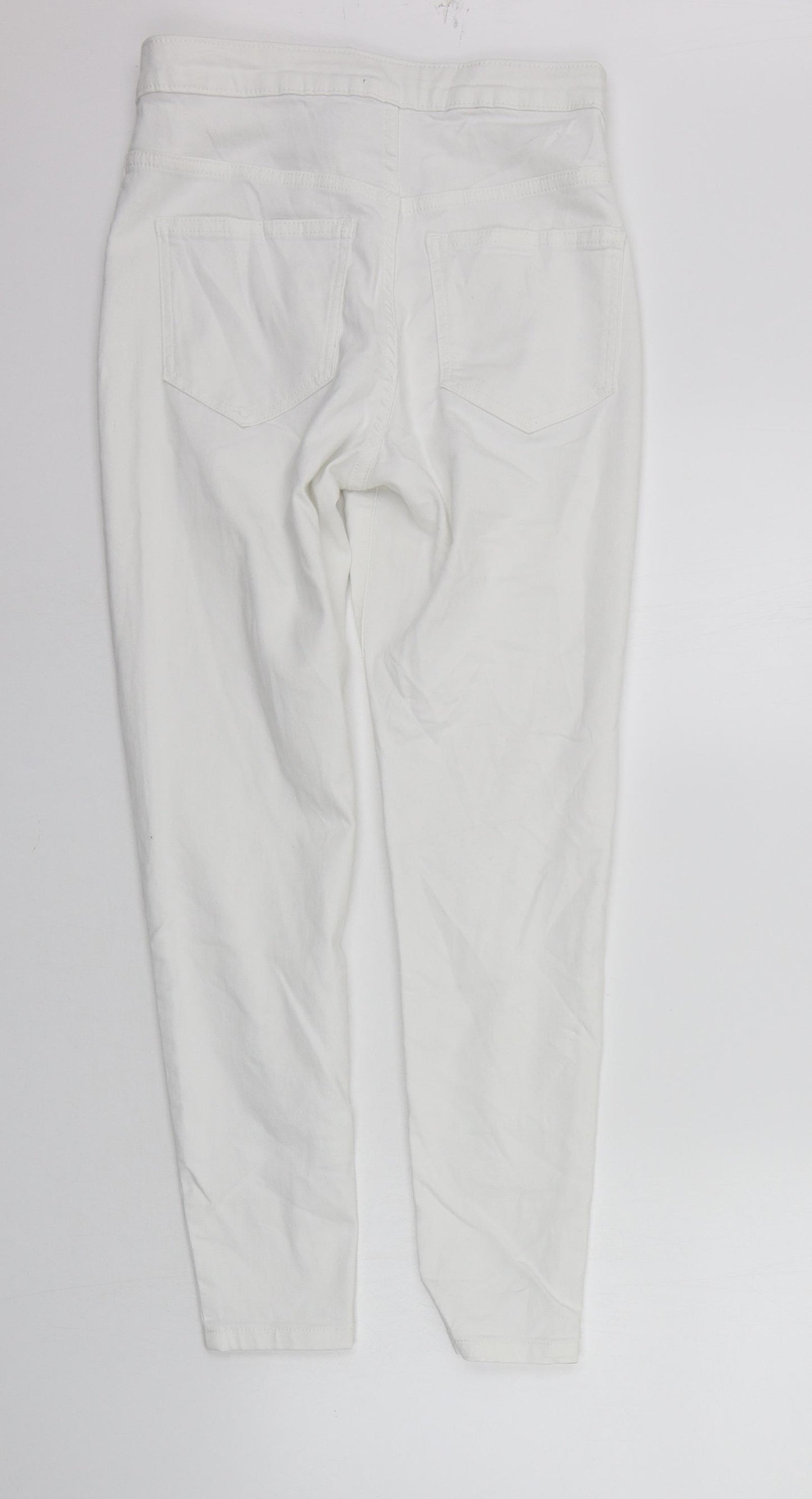 Marks and Spencer Womens White   Trousers  Size 10 L25 in