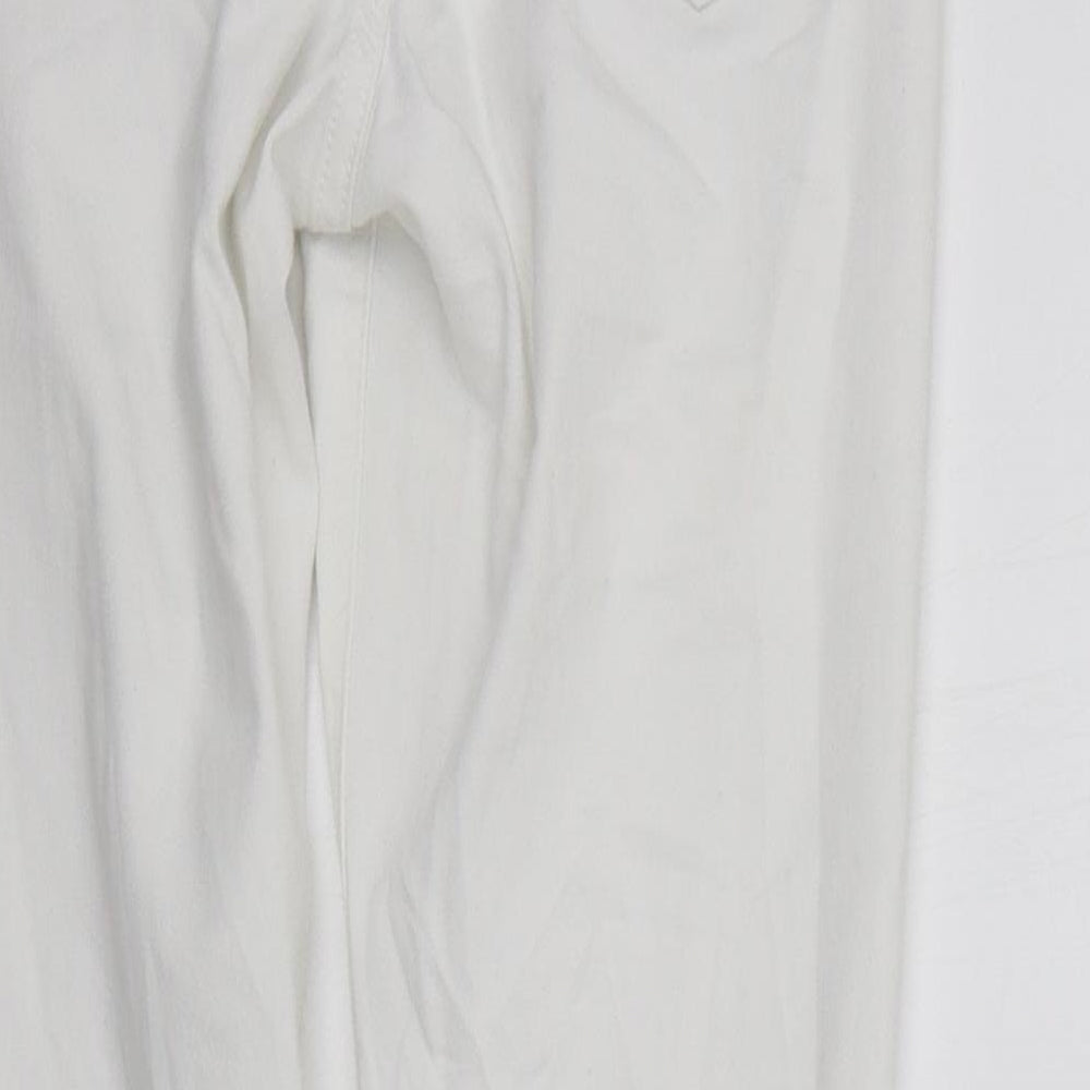 Marks and Spencer Womens White   Trousers  Size 10 L25 in
