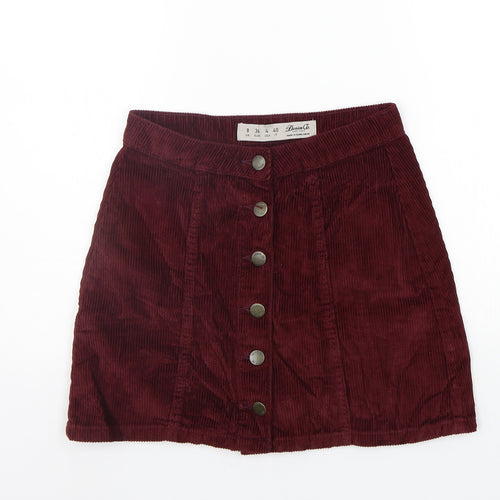 deniem co Womens Purple   A-Line Skirt Size 8