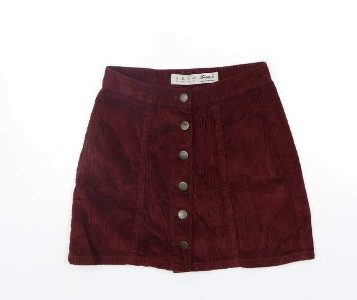 deniem co Womens Purple A-Line Skirt Size 8