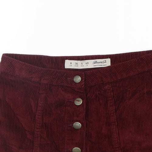 deniem co Womens Purple   A-Line Skirt Size 8