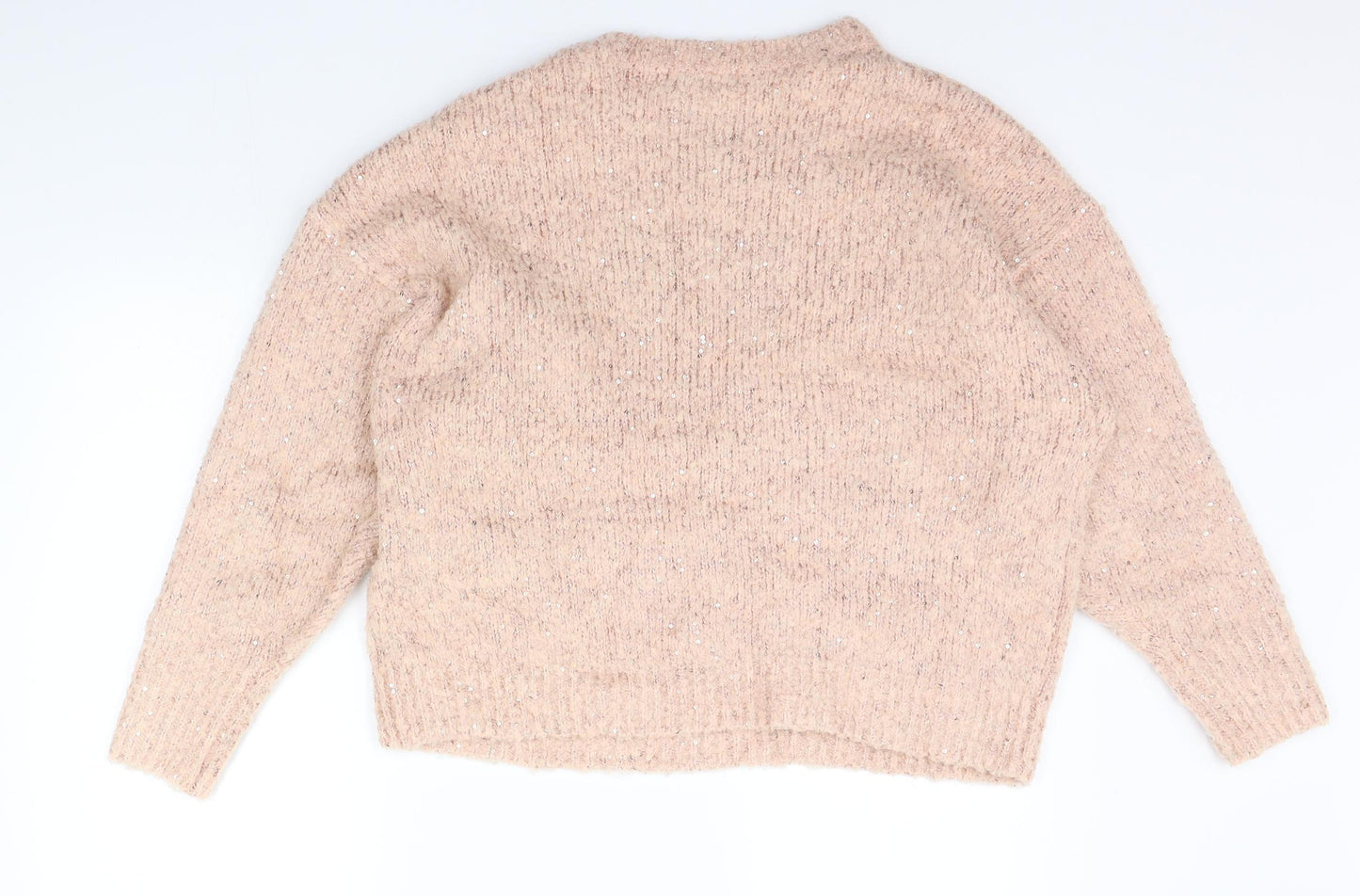 F&F Womens Beige   Pullover Jumper Size 14  - SEQUIN