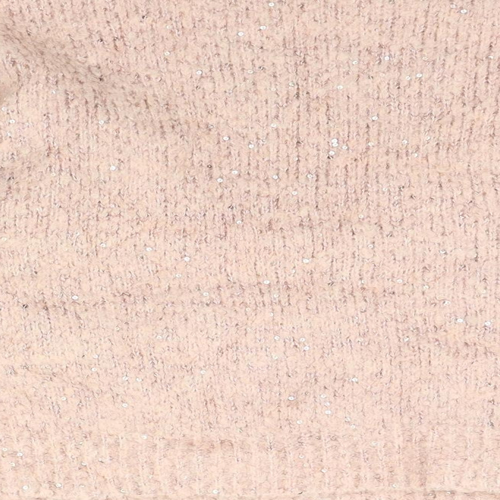 F&F Womens Beige   Pullover Jumper Size 14  - SEQUIN