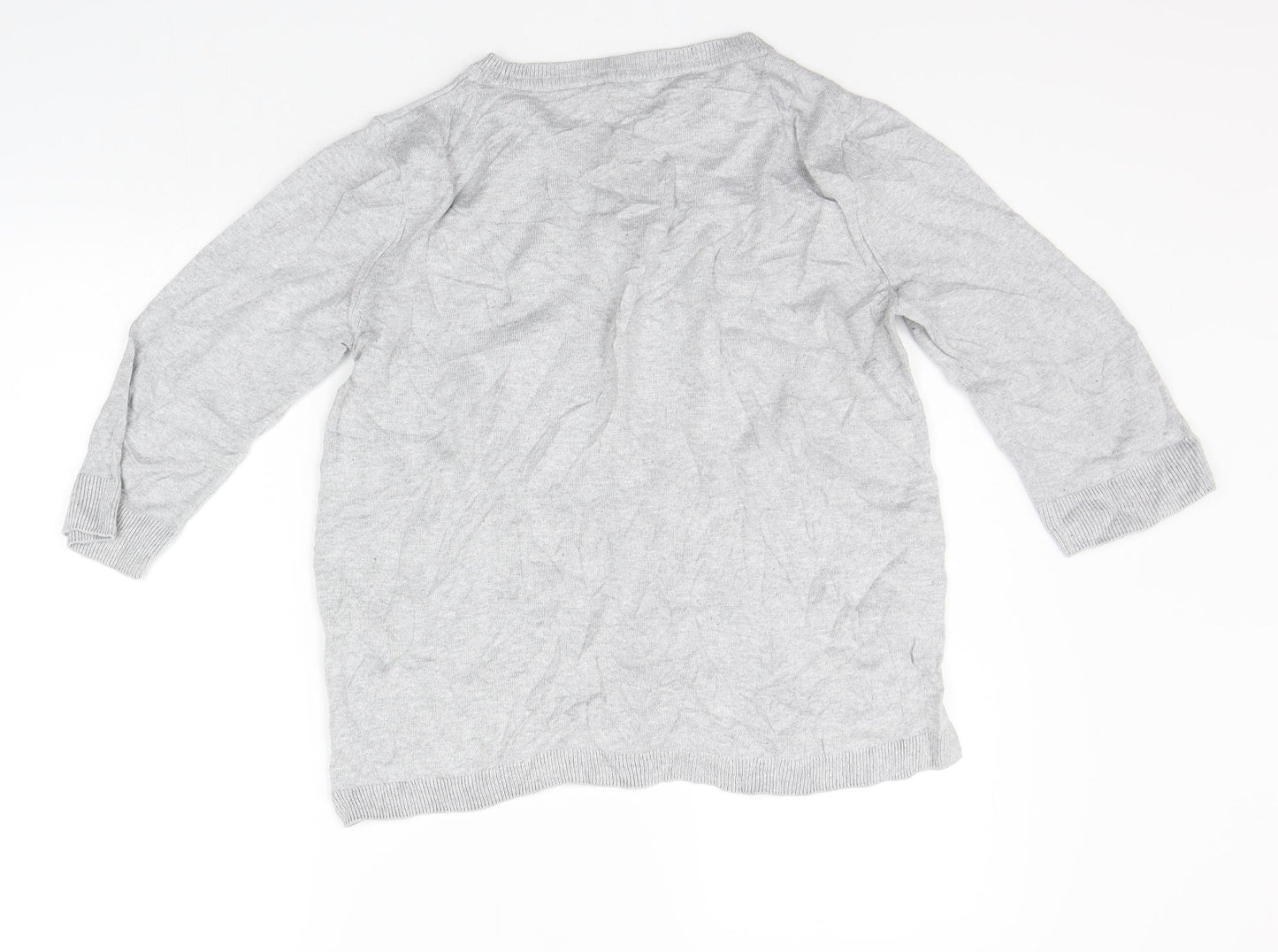 Marks and Spencer Womens Grey Houndstooth  Pullover Jumper Size 12
