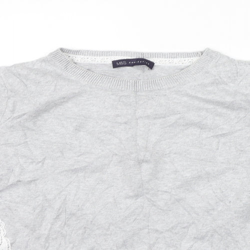 Marks and Spencer Womens Grey Houndstooth  Pullover Jumper Size 12