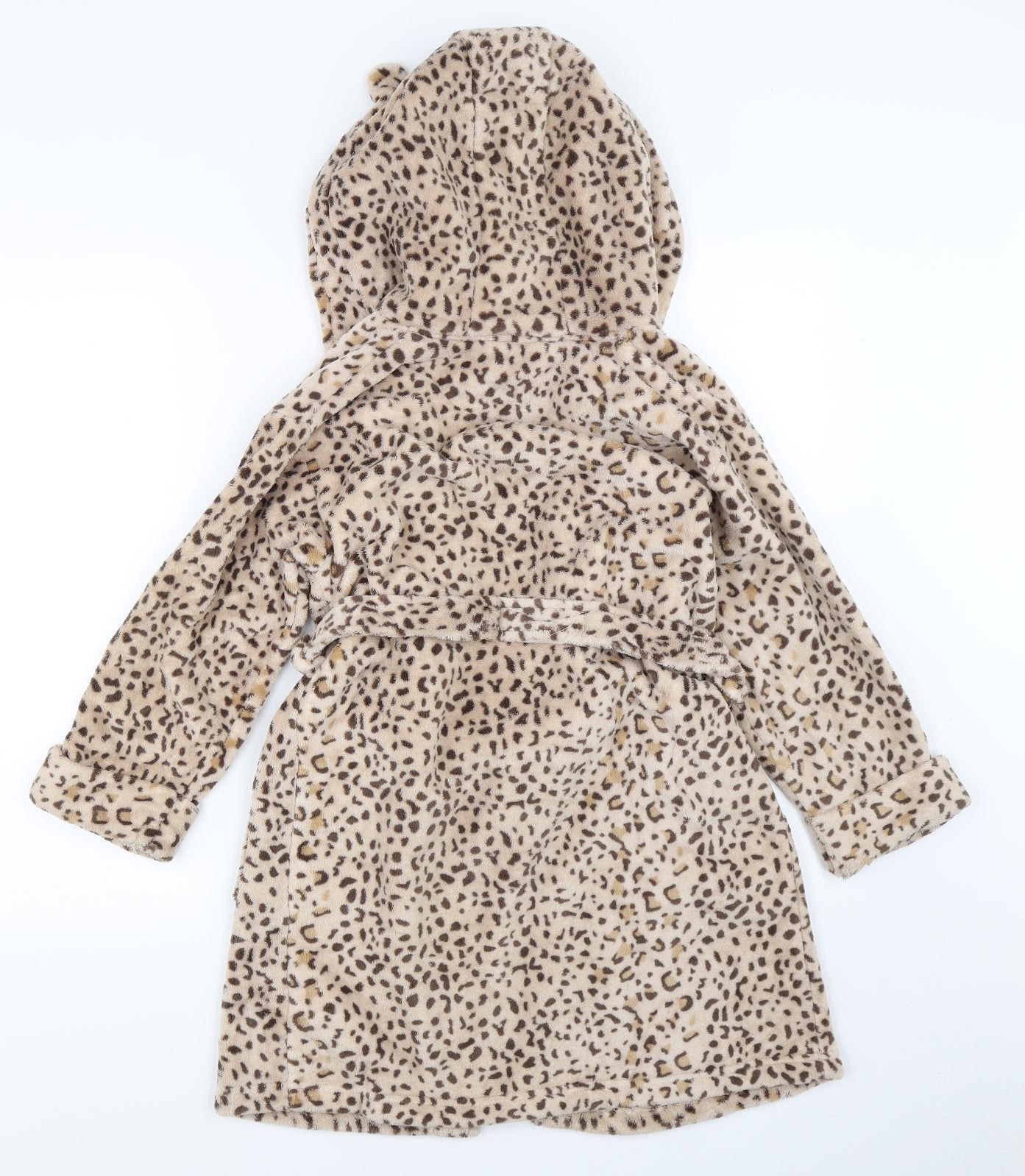 NEXT Girls Beige Animal Print  Top Robe Size 7-8 Years
