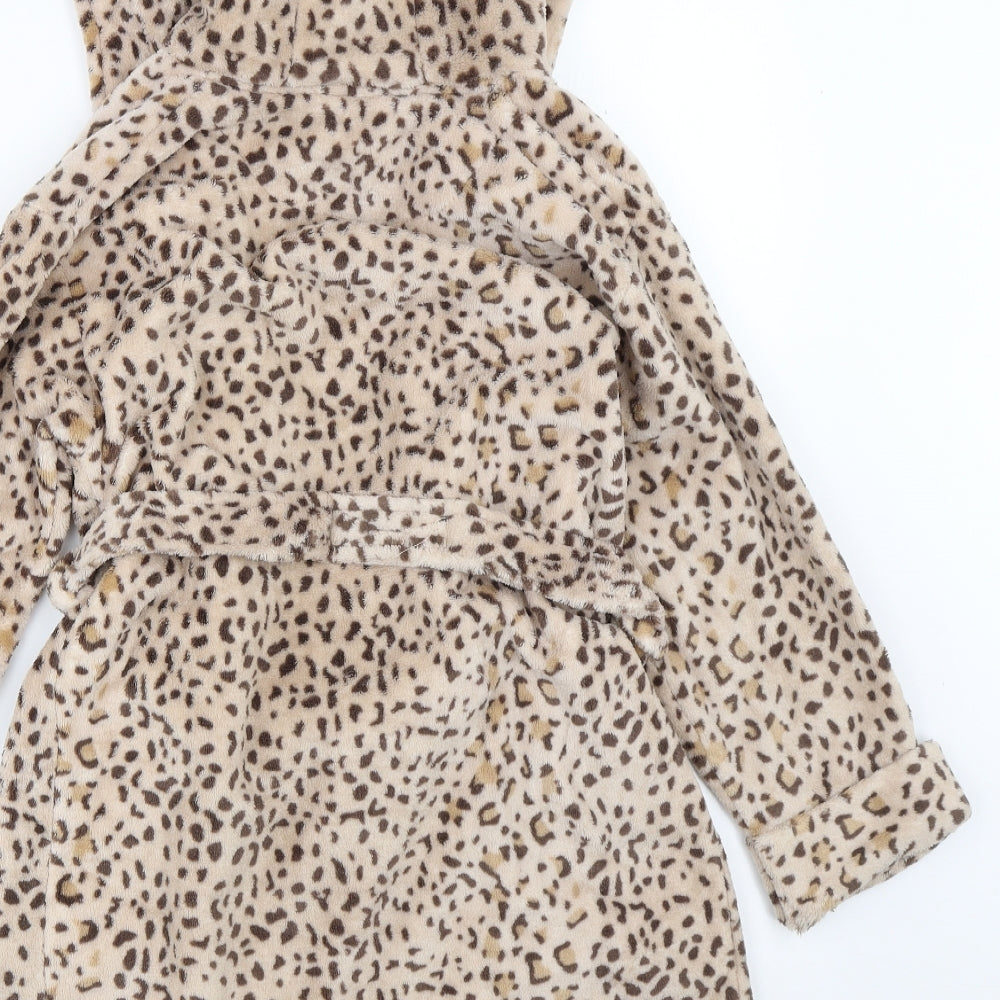NEXT Girls Beige Animal Print  Top Robe Size 7-8 Years