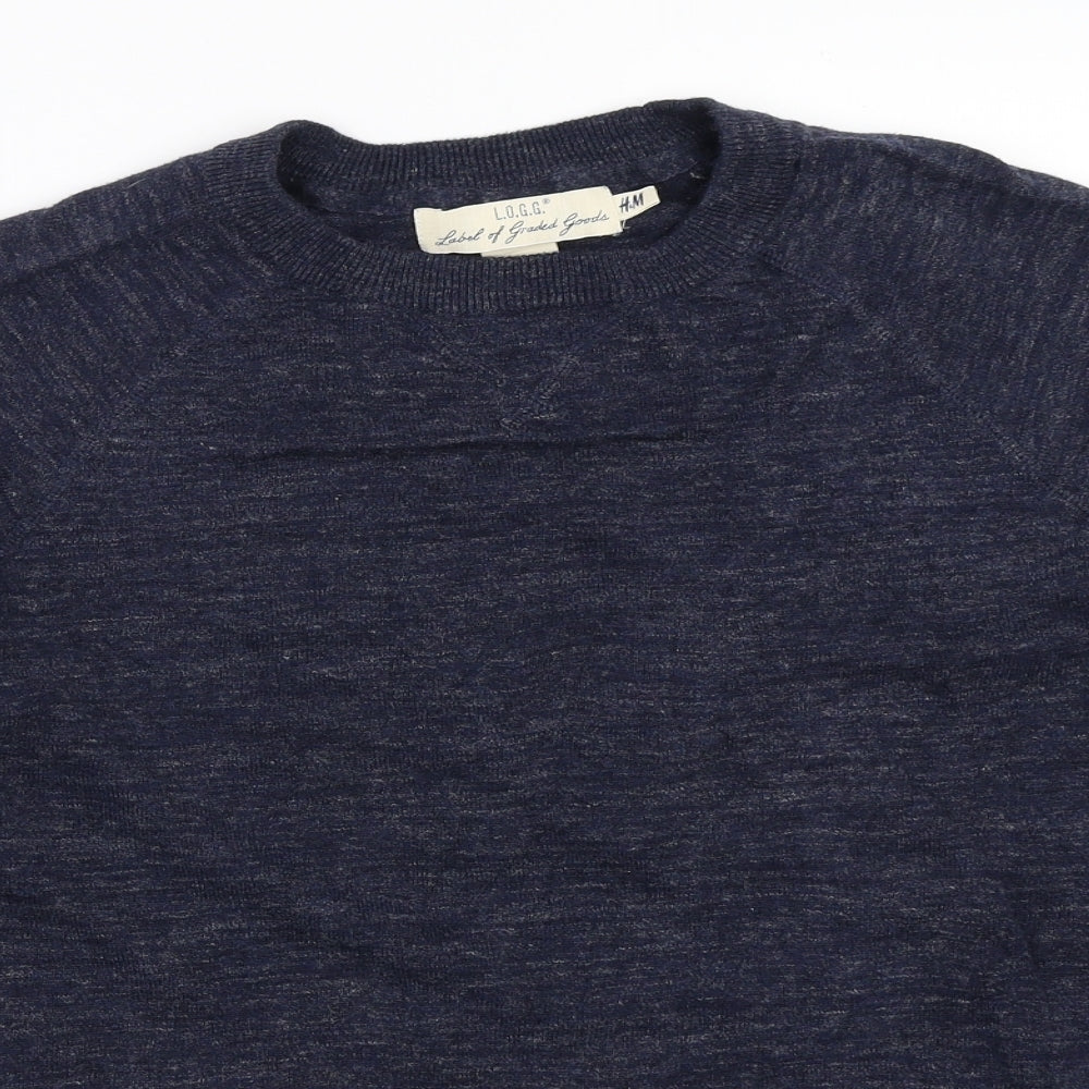 H&M Mens Blue   Pullover Jumper Size M