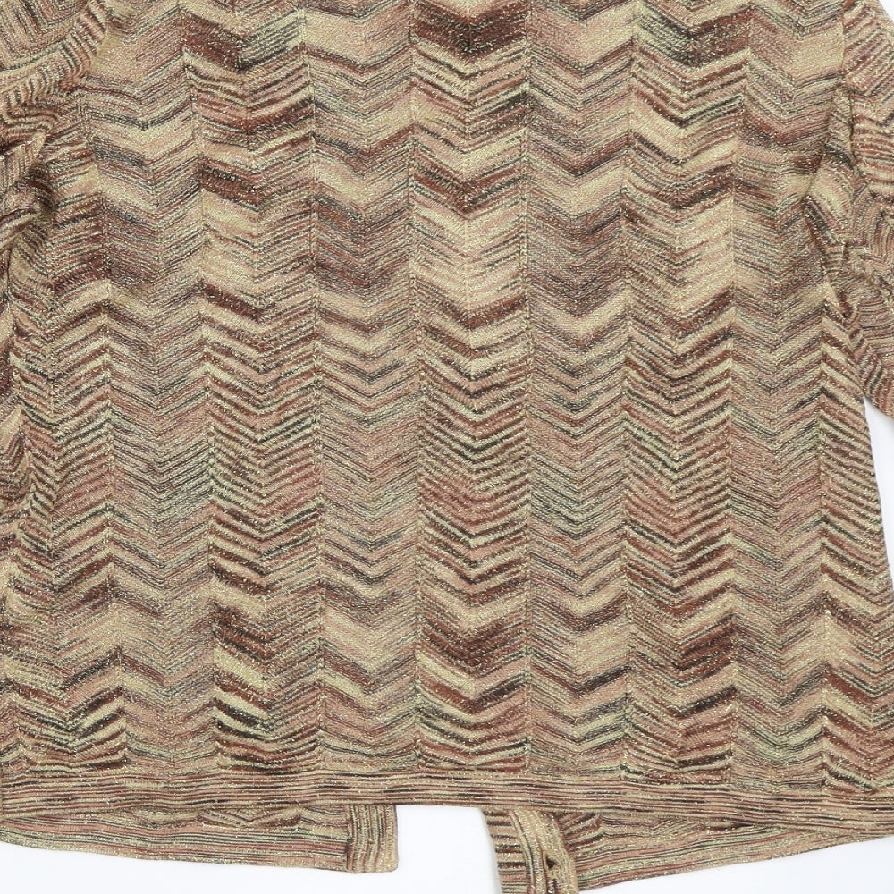 Coercion Womens Gold   Cardigan Jumper Size L