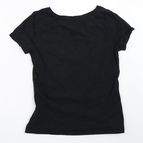 George Womens Black   Basic T-Shirt Size 10  - Pudsey Bear Children in Need