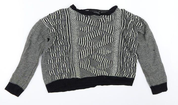 Brave Soul Womens Black   Pullover Jumper Size XS