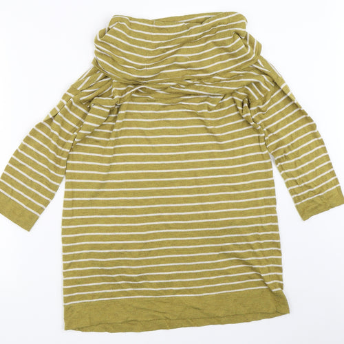 Wallis Womens Green Striped  Pullover Jumper Size S