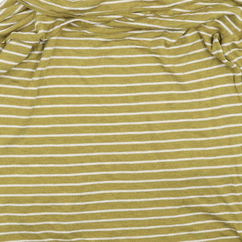 Wallis Womens Green Striped  Pullover Jumper Size S