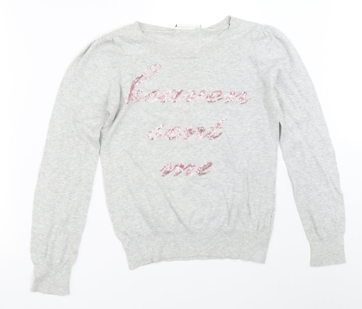 New Look Womens Grey Pullover Jumper Size 14