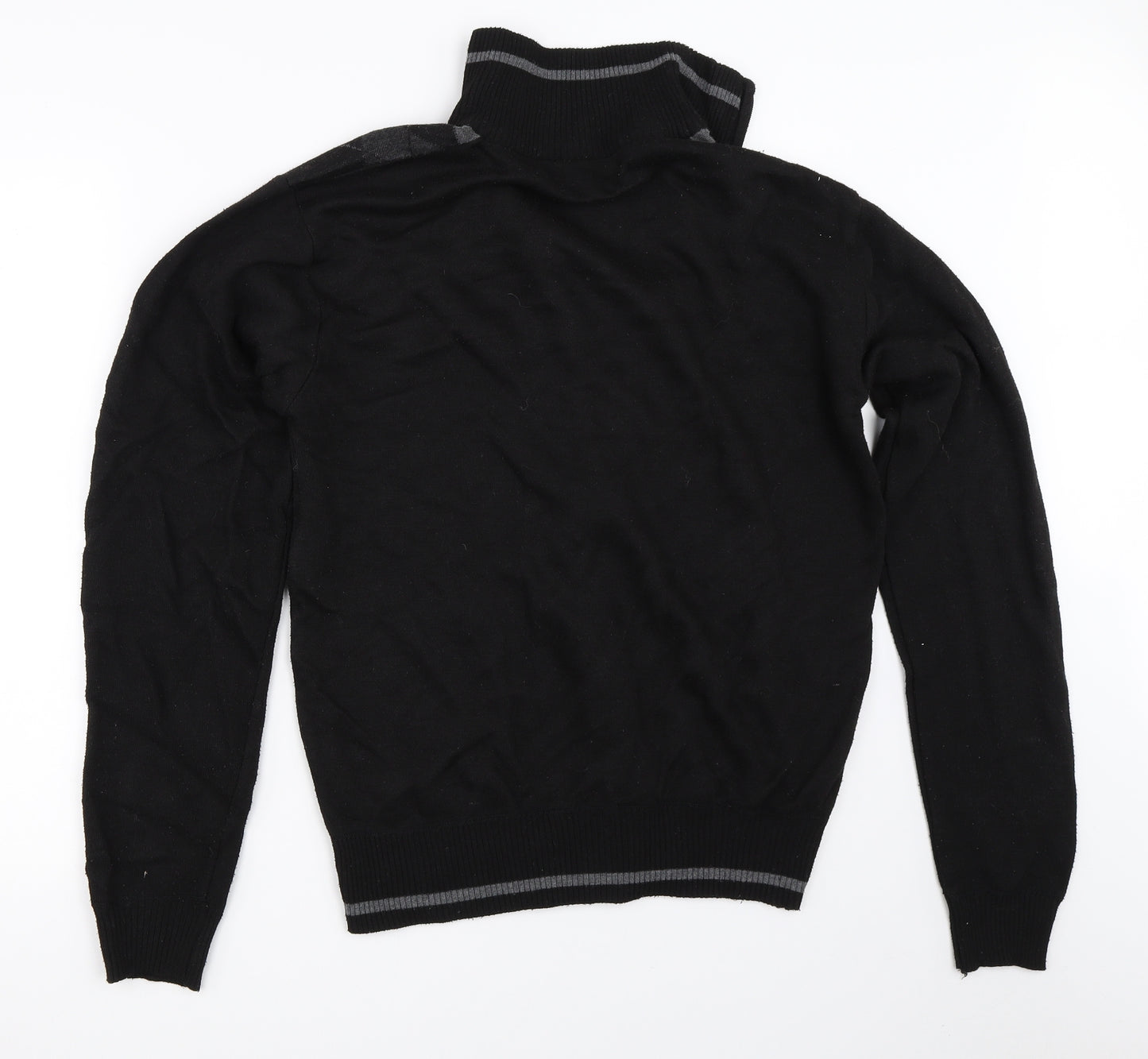 Ylan Star Mens Black   Full Zip Jumper Size XL
