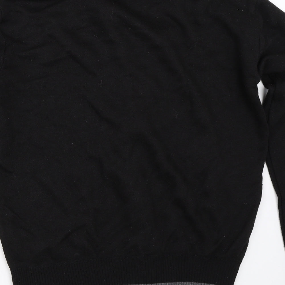 Ylan Star Mens Black   Full Zip Jumper Size XL