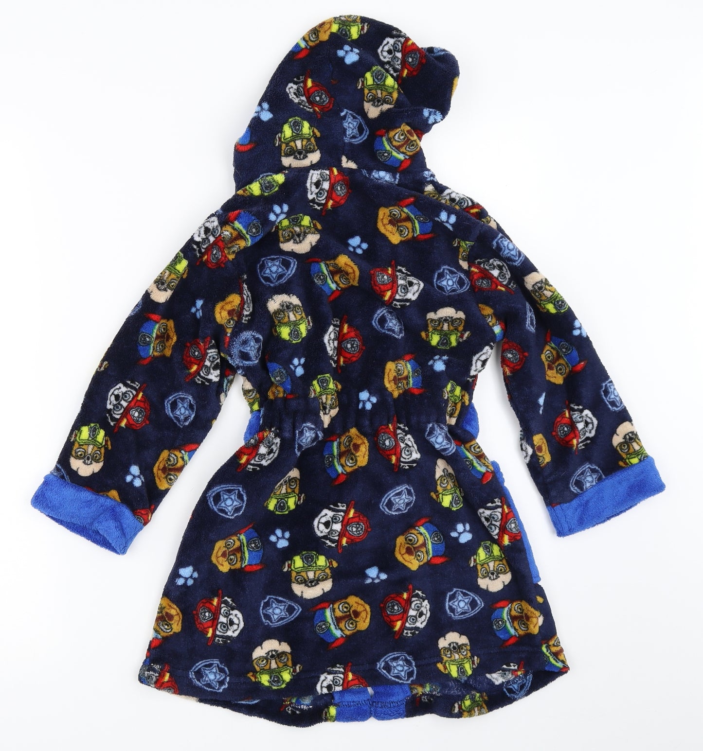 Paw Patrol Boys Blue Solid   Robe Size 5-6 Years  - Paw Patrol