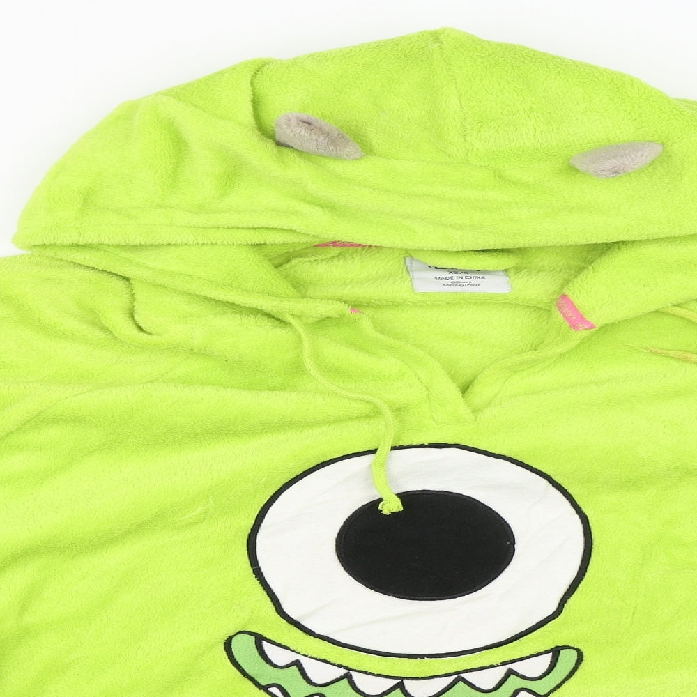 Disney Womens Green Solid  Babydoll Robe Size S  - monsters inc