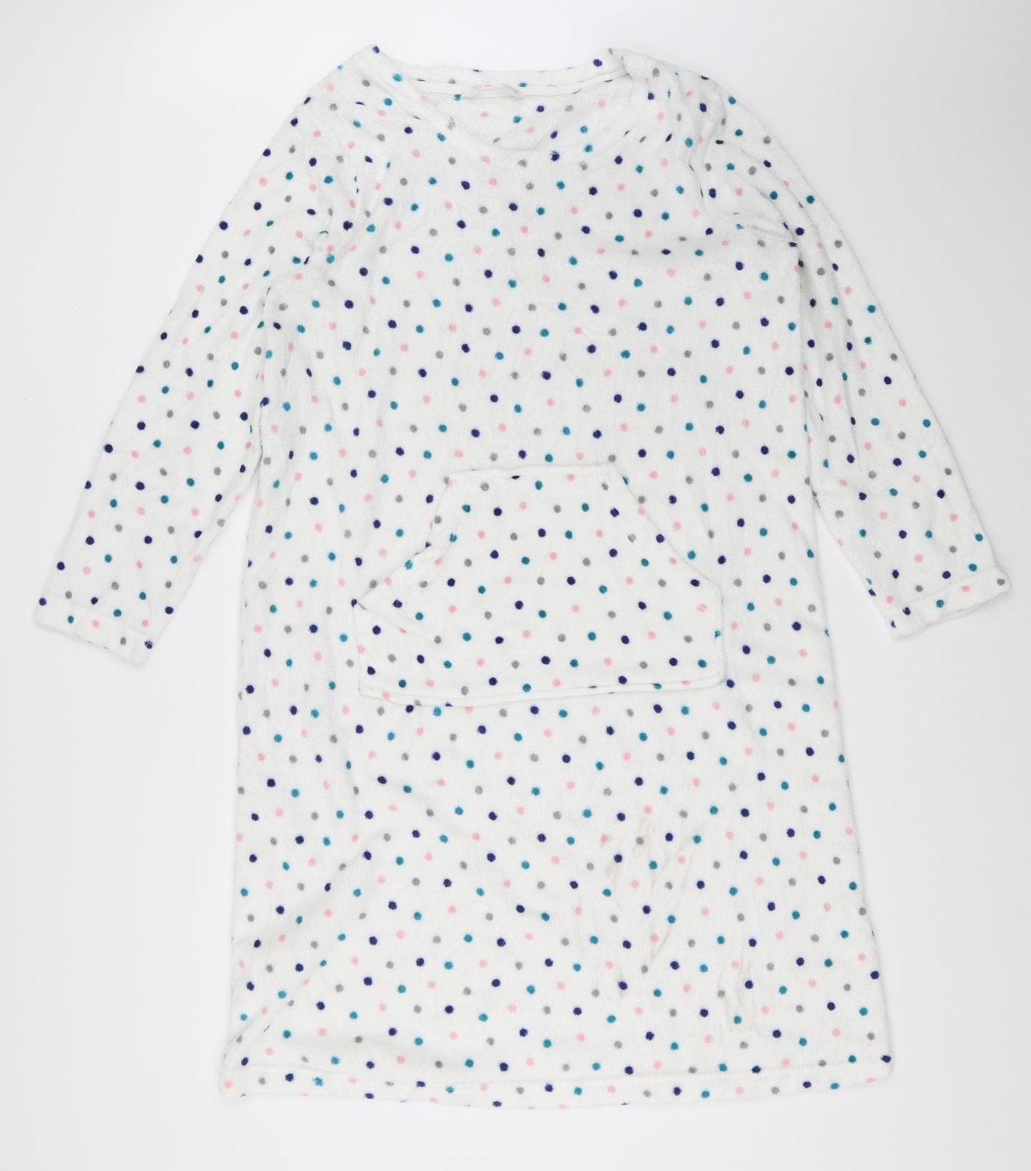 Bonmarché Womens White Polka Dot  Top Dress Size 16