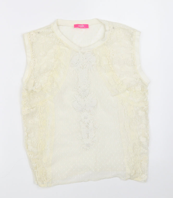 Wallis Womens Ivory   Basic Blouse Size 8