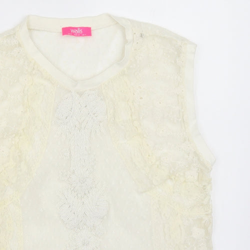 Wallis Womens Ivory   Basic Blouse Size 8
