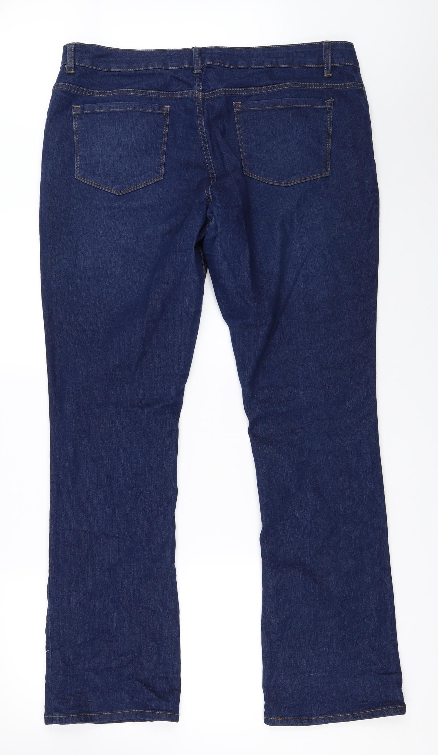 Primark Womens Blue  Denim Bootcut Jeans Size 18 L31 in