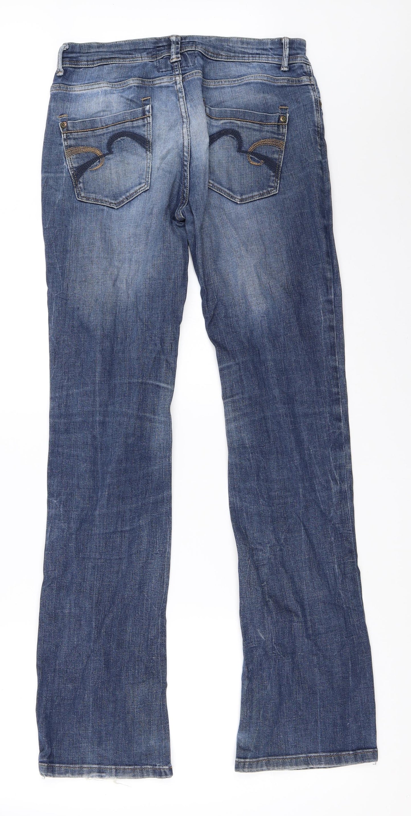 NEXT Womens Blue  Denim Bootcut Jeans Size 10 L32 in