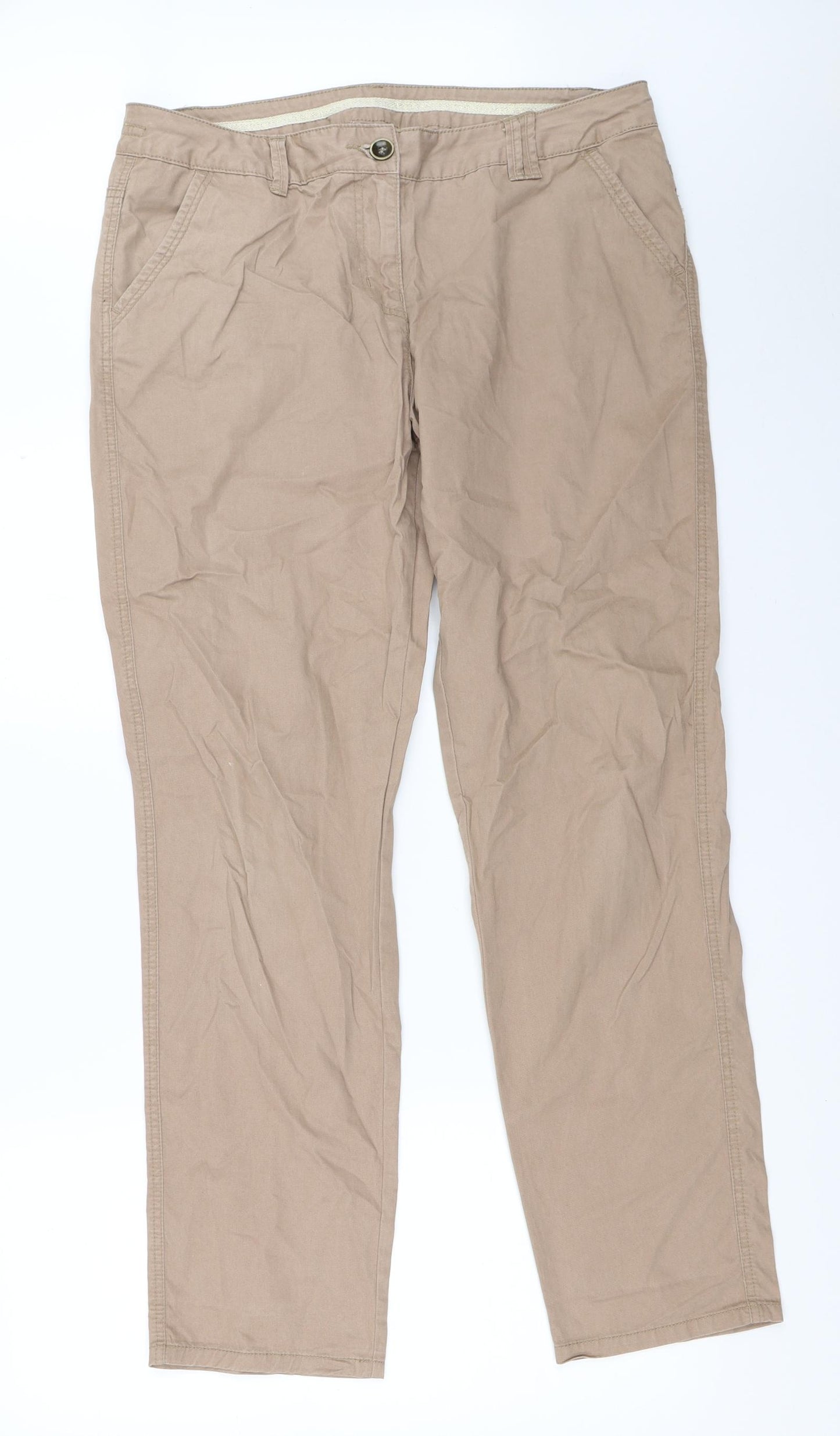 George Womens Beige   Chino Trousers Size 14 L30.5 in