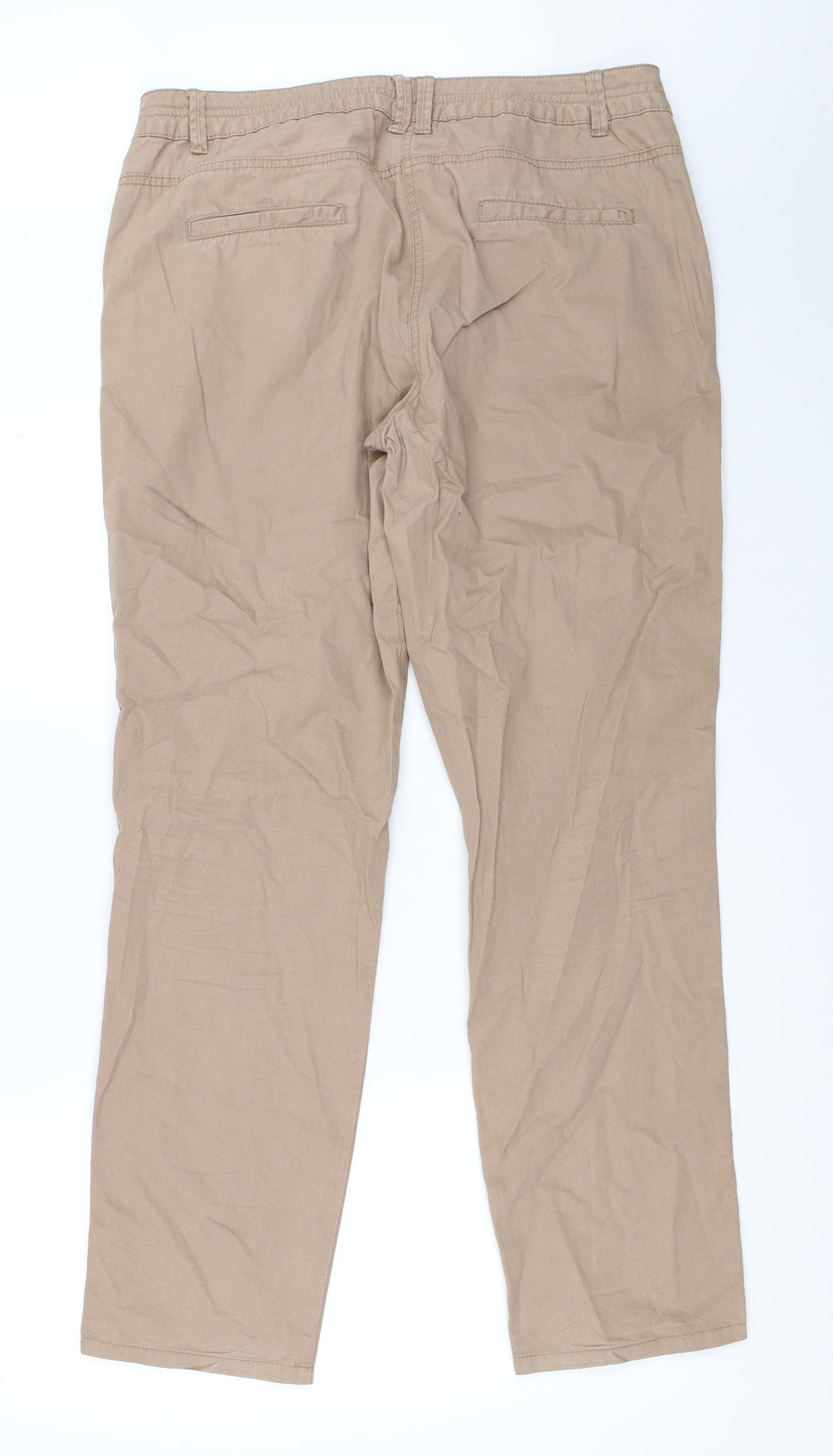George Womens Beige   Chino Trousers Size 14 L30.5 in