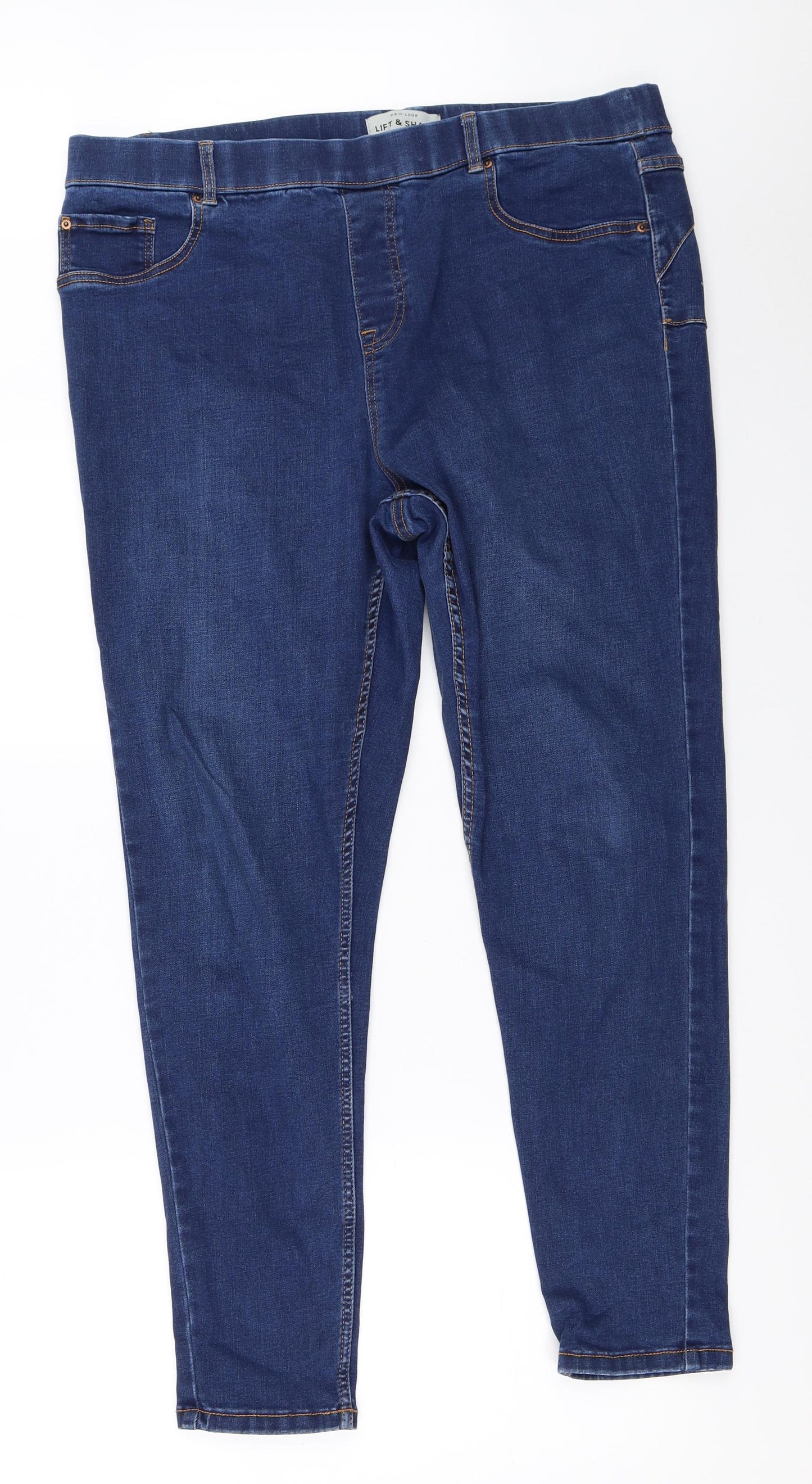New Look Womens Blue  Denim Jegging Jeans Size 18 L28 in