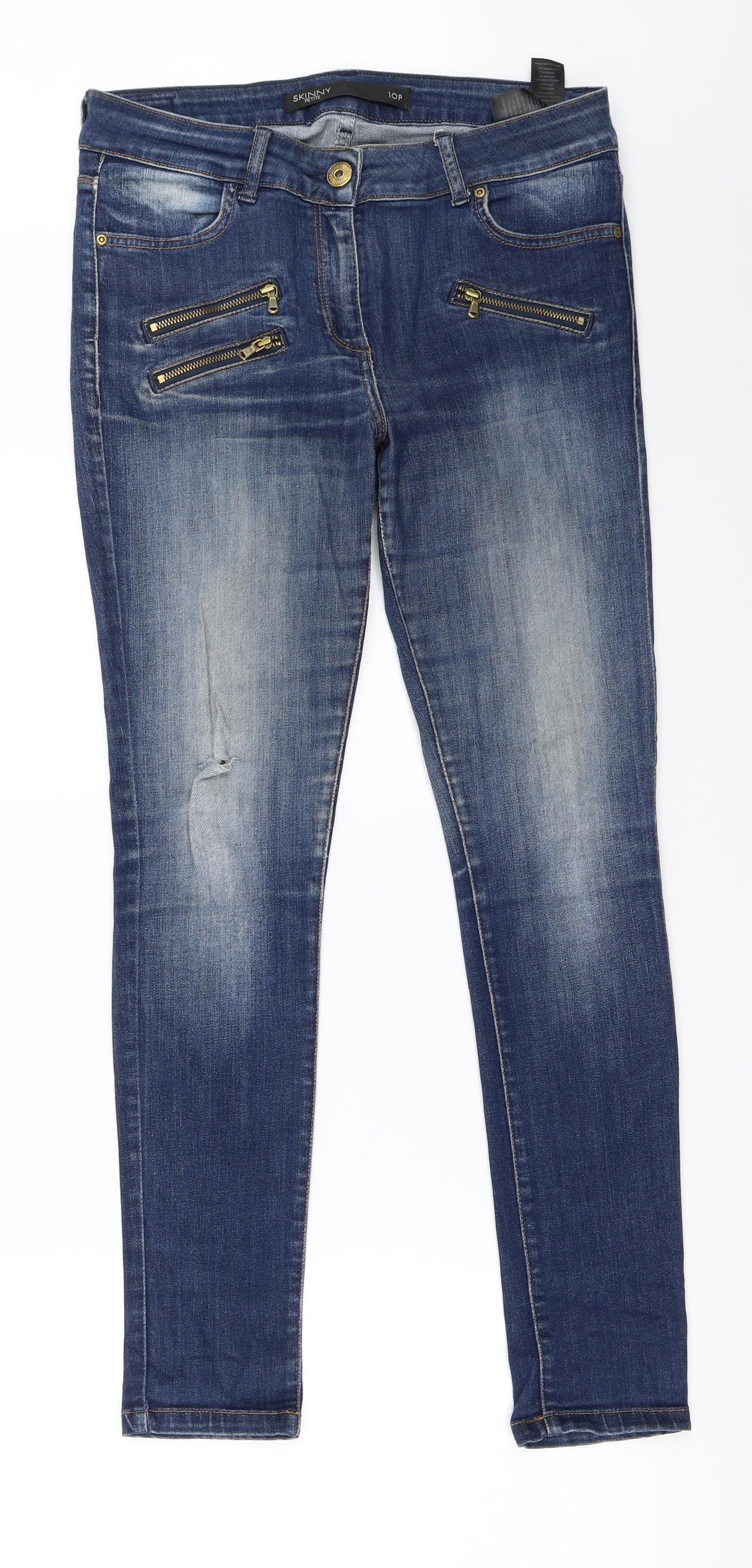 NEXT Womens Blue  Denim Skinny Jeans Size 10 L27.5 in