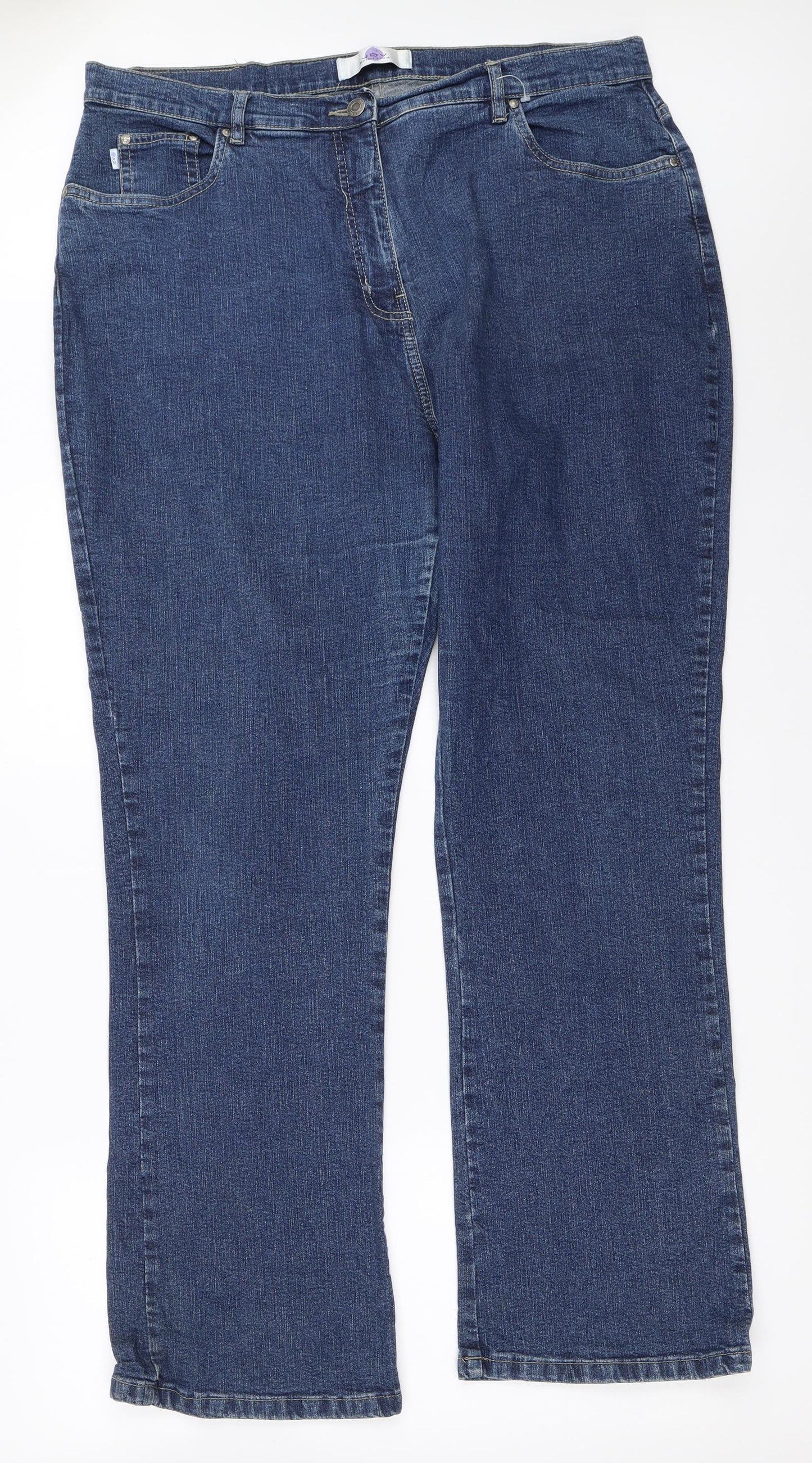 JDV Womens Blue  Denim Straight Jeans Size 20 L31 in