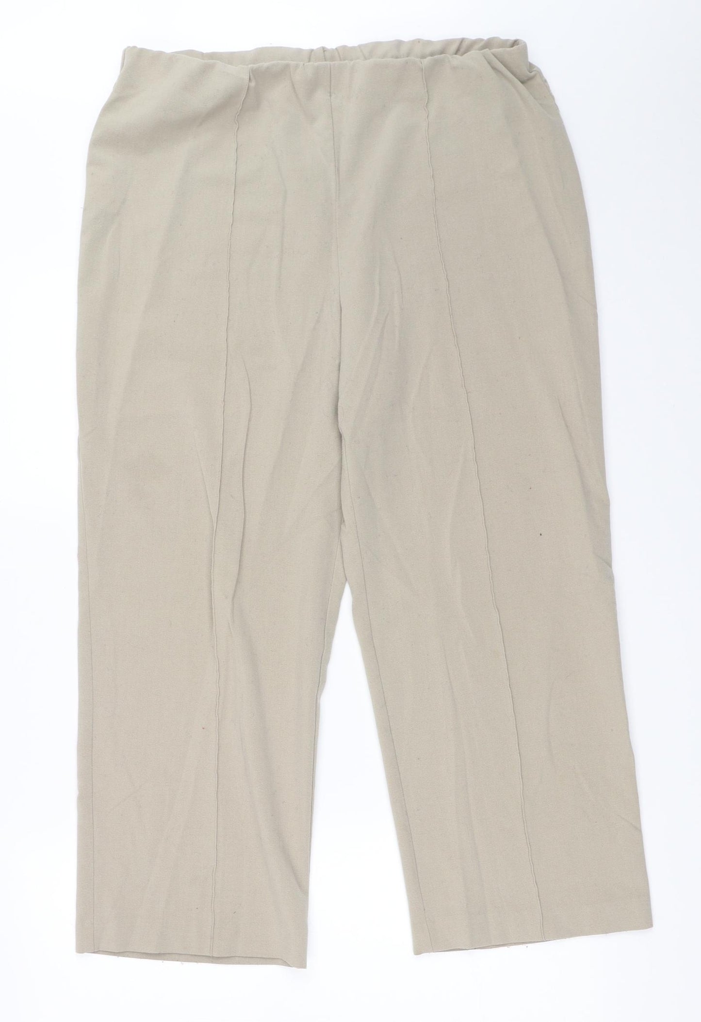 Isle Womens Beige   Trousers  Size 14 L24 in